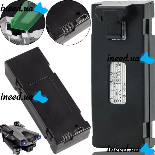 Универсальный дополнительный аккумулятор 4DRC V22 3.7v 1800mAh для квадрокоптера E88, E88 PRO, E99, E525, P5 PRO, Сменная батарея для дрона Черный