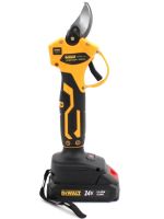 Аккумуляторный секатор DeWalt DCMPP540P1 24V 5AH с 2 аккумуляторам для обрезки веток и деревьев, Беспроводной электросекатор ножницы Деволт в кейсе
