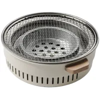 Бездымный круглый гриль с решеткой Stove NO.898 30 см для барбекю, Угольная складная круглая печь для жарки мяса, рыбы и овощей для кемпинга