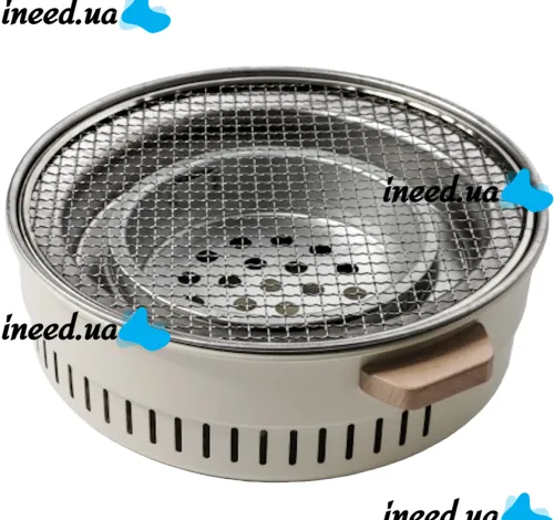 Бездымный круглый гриль с решеткой Stove NO.898 30 см для барбекю, Угольная складная круглая печь для жарки мяса, рыбы и овощей для кемпинга