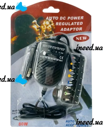 Автомобильное зарядное устройство для ноутбуков Note book car charge EL-80W, Универсальная зарядка адаптер для ноутбука в авто 80Вт от прикуривателя