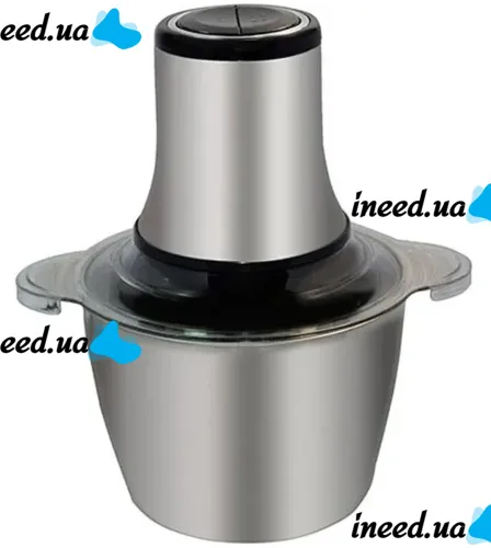 Электрический измельчитель мясорубка Cooking Молния ZP-051 600W с двухъярусным лезвием Металлический кухонный блендер мини комбайн с чашей 2л BT-7019