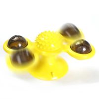 Игрушка-спиннер для кота Rotate Windmill с кошачьей мятой, интеллектуальная, развивающая светящиеся гипоаллергенная спиннер игрушка для котов и кошек