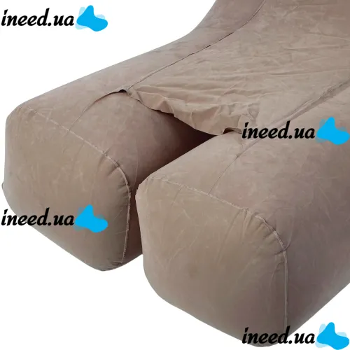 Надувное кресло мешок Inflatable Lounge Chair DL-484 до 115 кг для отдыха, одноместный безкаркасный диван с подголовником 115×96×75 см Бежевый