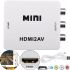 Активный конвертер переходник HDMI на AV RCA AV P42 тюльпан со звуком и внешним питанием, Универсальный адаптер HDMI-AV Converter Mini 1080P Белый