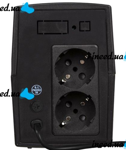 Аварийный бесперебойник ИБП S-Link SL-UP650 650VA 390w на 2 розетки Источник бесперебойного питания 7Ah для защиты от нестабильного электропитания