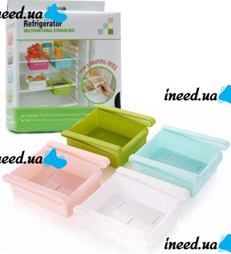 Выдвижной контейнер для хранения продуктов в холодильнике Refrigerator Multifunctional Strorage Box, Подвесной дополнительный ящик в холодильник