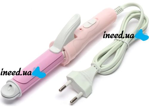 Мини плойка утюжок для волос Gemei GM-2801 2в1 дорожный мини выпрямитель для укладки, завивки и накручивания локонов в пластиковом кейсе 15W GM2801