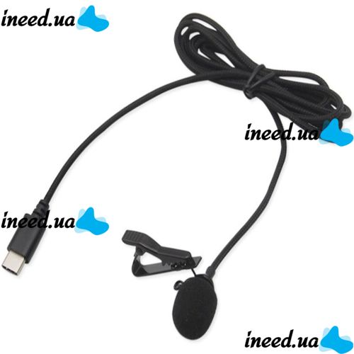 Петличный микрофон Media Microphone DM USB Type-C MK-3 с разъемом для телефона, мини микрофон 15 см, проводная петличка