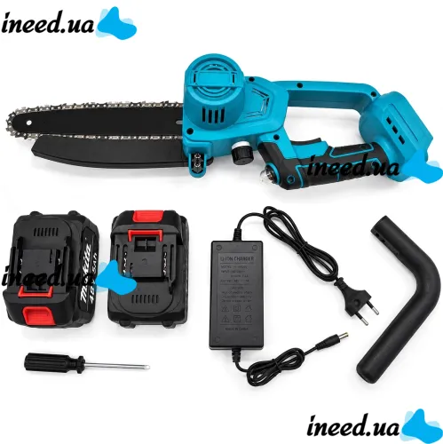 Аккумуляторная цепная мини пила Makita DUC101Z 48V 5Ah 8" на 2 аккумулятора, бесщеточная электропила с полуавтоматической смазкой цепи в кейсе Макита