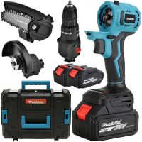 Набор аккумуляторных электроинструментов Makita 36V 6AH 3 в 1 беспроводной комплект со сменными насадками пила, болгарка, шуруповерт в кейсе 2 АКБ