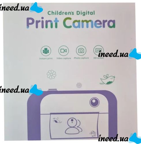 Children's Camera with Instant Printing Print Camera Y61 Bear, Digital Rechargeable Camera photo and Video Printer with Thermal Paper Y600-1