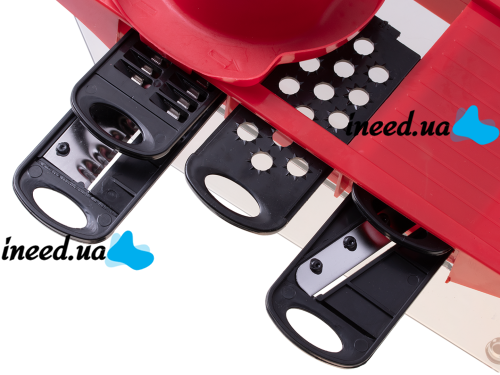 Мультислайсер Mandoline Slicer 6 в 1 Red, Ручная овощерезка для овощей и фруктов с контейнером, Слайсер, Терка мини комбайн 6в1 Красная