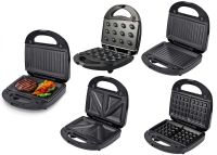 Sandwich maker sandwich maker multi-baker 4 in 1 Domotec MS-7704 1000W 4in1 grey grill, waffle iron, hazel 1000W