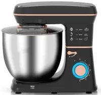 Кухонный планетарный миксер тестомес Domotec R-6673 с чашей 12л и насадками, Стационарный настольный миксер измельчитель для замешивания теста 1800W