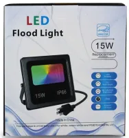 Уличный светодиодный прожектор RGB Flood LB-7980 Light с Bluetooth управлением от телефона, LED Фонарь 15W с монтажным креплением для освещения IP66 от сети