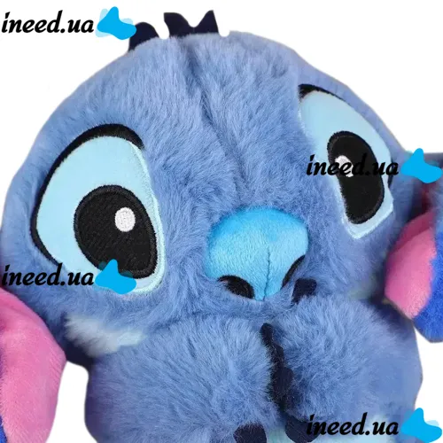 Интерактивная мягкая игрушка дышащий стич Stich 30 см, Музыкальный плюшевый ночник стич с эффектом дыхания на батарейках для новорождённых детей
