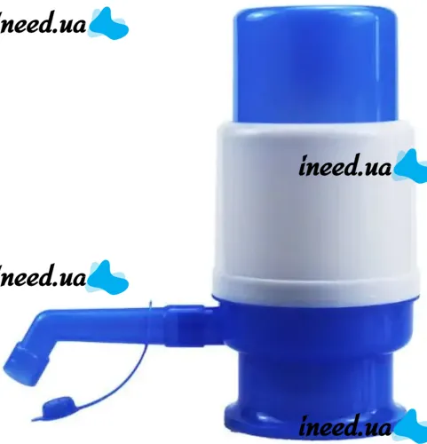 Механическая помпа насос для питьевой воды Drinking Water Pump WL-03 на бутыль с водой, Ручная помпа дозатор для подачи воды на бутылку ОМ-Х691 Синяя