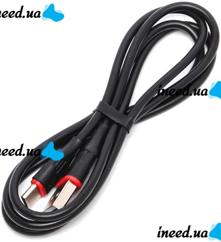 Кабель для зарядного устройства Borofone BX17 USB Type-C 3A 1м для зарядки и передачи данных телефона, зарядка шнур 100 см для смартфона Черная