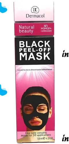 Dermacol Black Peel Off Mask in 120ml tube against blackheads and black spots.