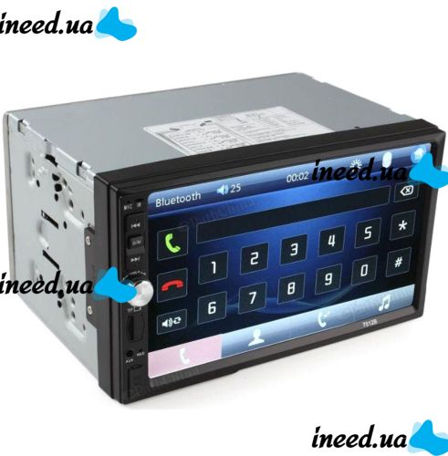 Автомагнитола 2Din Pioneer 7022 USB, SD, MP5, TF, FM, Bluetooth с сенсорным экраном 7 дюймов и пультом на руль, автомобильный плеер Пионер 2 Дин