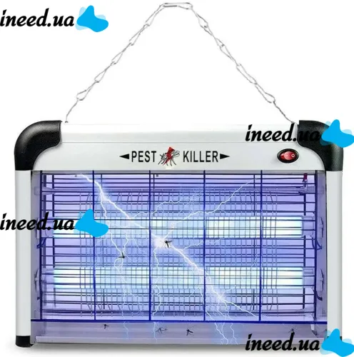 Электрическая светодиодная лампа ловушка Pest Killer BK-L4 для летающих насекомых 4W, Уничтожитель комаров и мух MAG-759 4Вт от сети Белый