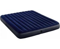 Надувной одноместный матрас Avenli Flocked Air Bed Single 191х99х22см до 150 кг с велюровым покрытием, Надувная кровать на 1 место с насосом Синий