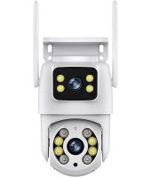 Бездротова вулична IP камера відеоспостереження Wifi Smart Camera Q13 6Мп поворотна подвійна відеокамера з нічною зйомкою і віддаленим доступом Rias