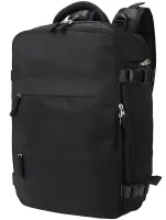 Quentin J3279 Black Airplane Hand Luggage Backpack for Laptop 15.6" Travel Bag with USB Port Wizz Air Ryanair for Airplane