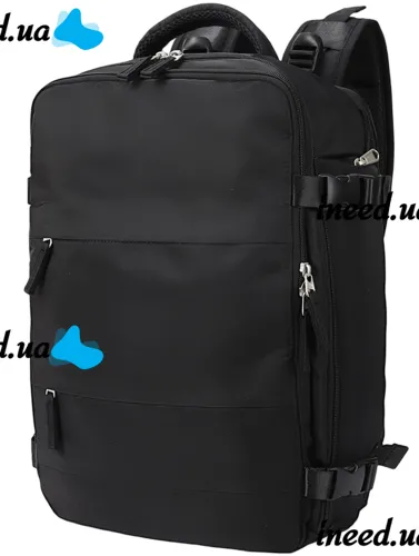 Quentin J3279 Black Airplane Hand Luggage Backpack for Laptop 15.6" Travel Bag with USB Port Wizz Air Ryanair for Airplane