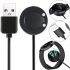 Магнитное зарядное устройство IS7 Charging Line для Smart Watch T500, Магнитная USB зарядка 37мм 2-коннектора для зарядки смарт часов Черная