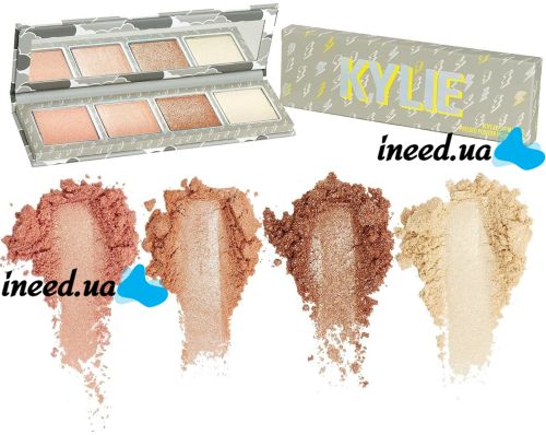 Large Gift set of cosmetics Kylie Weather Collection Blue 13 in 1 Decorative cosmetics for face makeup lipstick, glitter, shadow, eyeliner Blue