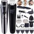 VGR V-012 cordless cordless cordless hair trimmer, beard, nose and ear trimmer, professional 6-in-1 body kit with 5W attachments