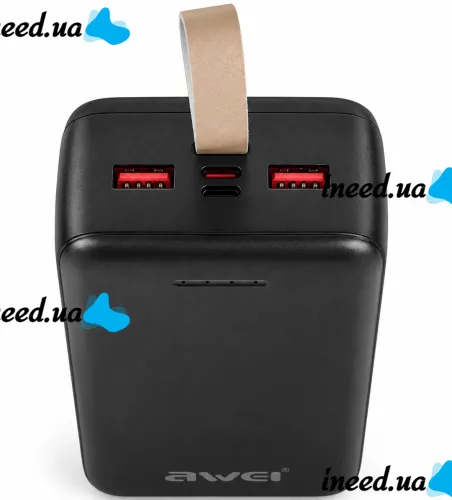 Портативное зарядное устройство Power Bank Awei J111B 50000 мАч 22.5W внешний аккумулятор повербанк с быстрой зарядкой для телефона IOS Android