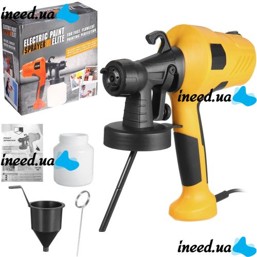 Электрический краскораспылитель краски Electric Paint Sprayer 500W ручной прибор пульверизатор, распылитель 800 мл краскопульт 3 степени распыления