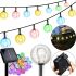 Уличная садовая гирлянда лампочки RGB Crystal Balls Lights 6 метров 20 LED фонариков на солнечной батарее, Водонепроницаемые фонарики Solar для сада