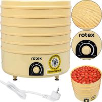 Электрическая сушилка ROTEX RD660-Y на 5 отсеков для сушки овощей и фруктов с терморегулятором 520W, Электросушилка дегидратор 20л для продуктов