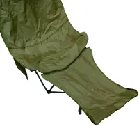Раскладное кресло шезлонг Паук Lesko DL-274 Green до 120 кг для кемпинга 160х55х60 см складной туристический лежак раскладушка в чехле Зеленый Ranger