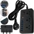 Сетевой фильтр Power Socket AR-CP02 3000W на 3 розетки 6 USB 1.8 м электрический удлинитель переноска с выключателем для подключения приборов к сети