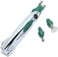 Масажна ручка з 3 насадками головками для терапії Rocket Pain Relief Pen 3 в 1 імпульсний ручний акупунктурний масажер для зняття болю всього тіла