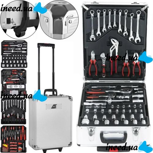 Автомобильный набор инструментов Tool Set MD-16064 187 предметов с трещоткой для машины и дома Комплект ручного инструмента MAG-835 в чемодане