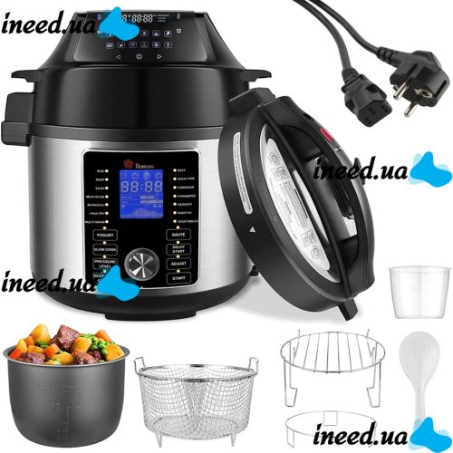 Multi-cooker pressure cooker Domotec MS-7728 29 in 1 by 5.6L electric deep fryer 1500W multi-cooker with heating, touch screen and timer MS7728