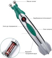 Масажна ручка з 3 насадками головками для терапії Rocket Pain Relief Pen 3 в 1 імпульсний ручний акупунктурний масажер для зняття болю всього тіла