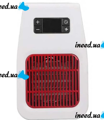 Настольный электрический обогреватель UKC PH-8006 900W с пультом ДУ и таймером, Керамический портативный тепловентилятор с дисплеем от сети Белый