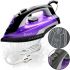 Domotec MS-2258 Steam Hand Iron with Ceramic Sole, Steam Regulator and Self-cleaning Function for Ironing Clothes 3000W Purple