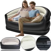 Inflatable Double Sofa Armchair Avenli 98139 Inflatable Sofa up to 200 kg for Relaxation, Flocked Ottoman Bed XL-1134 138x87x71 cm for Home
