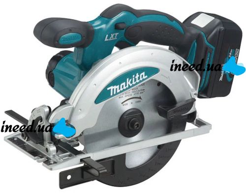 Аккумуляторная дисковая пила Makita DHS680Z LXT 18V 3Ah 165 мм для распила дерева с 2 аккумуляторами, Беспроводная циркулярная пила Макита Синяя