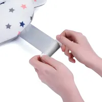 Складная детская ванна для купания Smart Babyhood BH-334G раскладная ванночка для младенцев с LED термометром, подушкой и ручкой для душа Серая