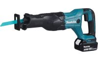 Аккумуляторная сабельная пила Makita DJR186Z 18V 5Ah для резки металла и дерева 2 аккумулятора, Бесщеточная электроножовка Макита с 1 пилой в кейсе