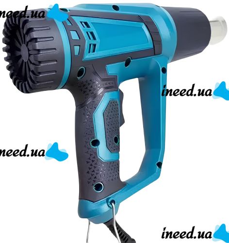 Промышленный сетевой фен Мakita HG5030K 1600W с 4 насадками 2 режима для пайки снятия краски и термоусадки, тепловой строительный фен от сети
